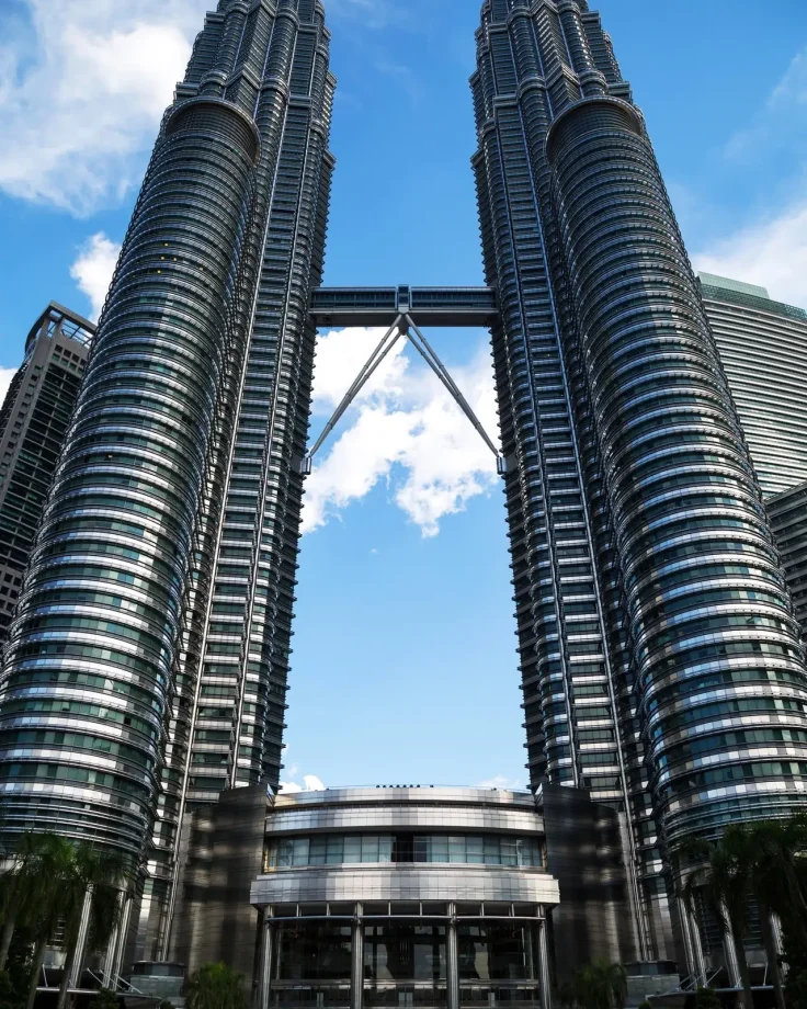 The Petronas Twin Towers, skyscrapers in Kuala Lumpur, Malaysia